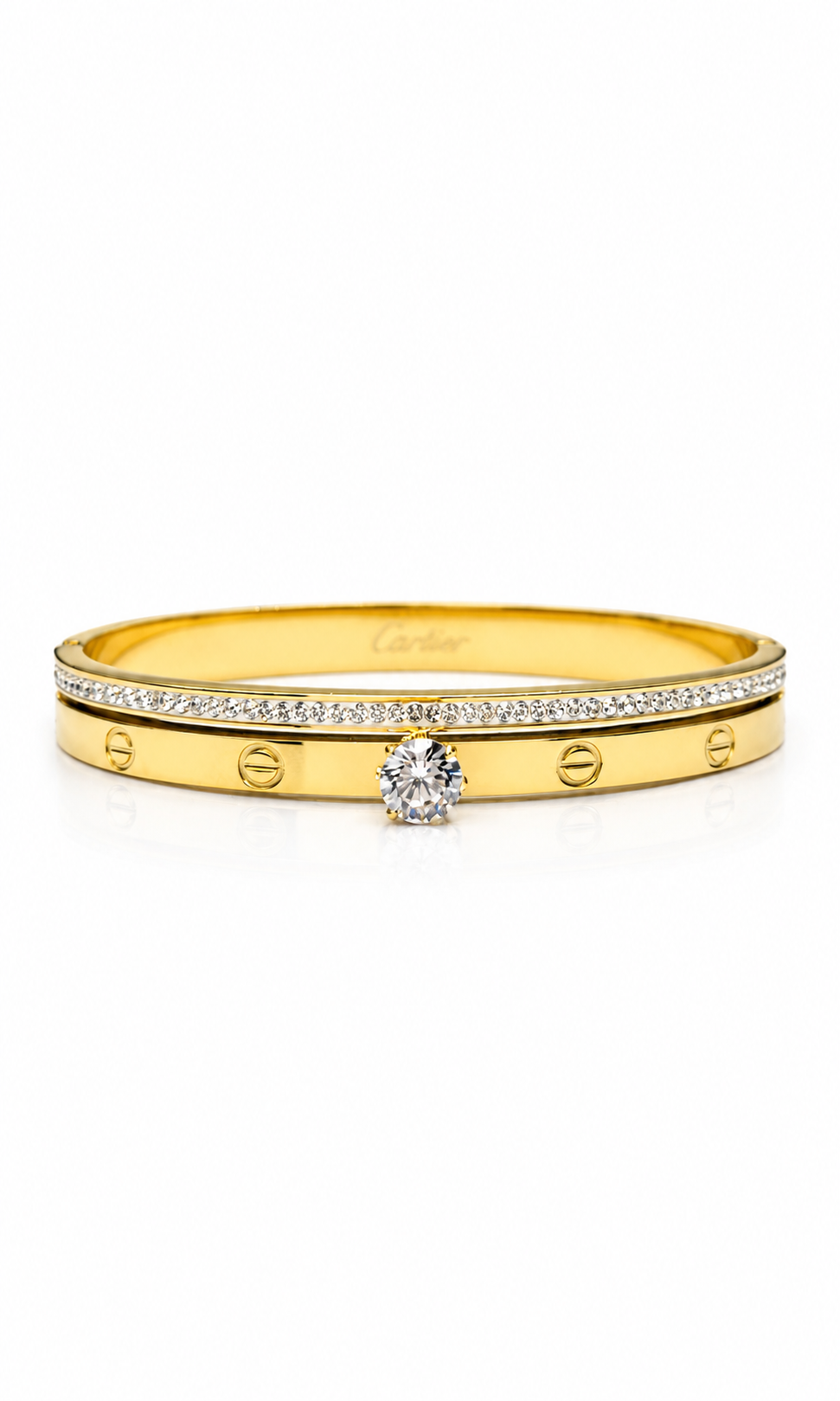 Radiant Solitaire Crystal Bangle