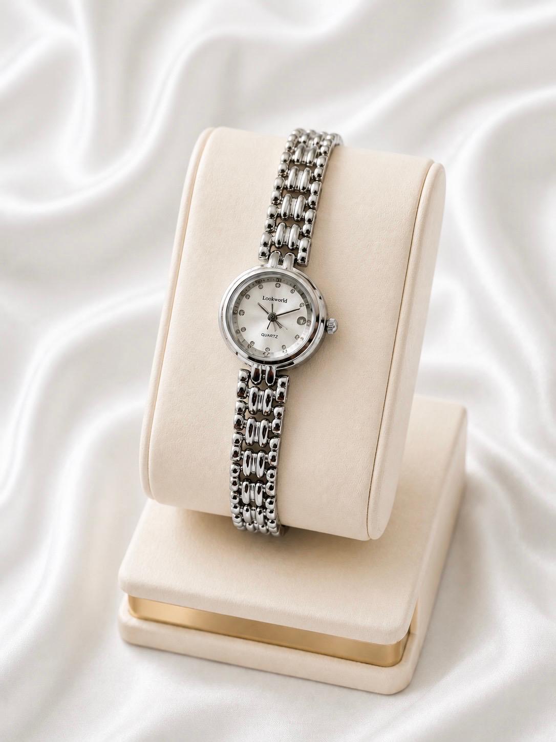 Silver Elegance Crystal Quartz Watch