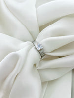 Silver Radiance Princess Solitaire Ring