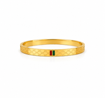 Signature Stripe Gold Bangle
