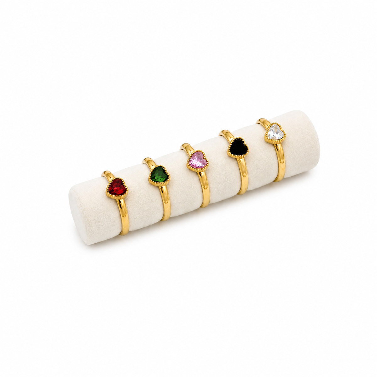 Heart Charm Ring Collection