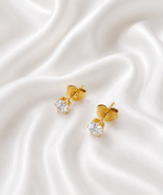 Classic Clear Crystal Stud Earrings