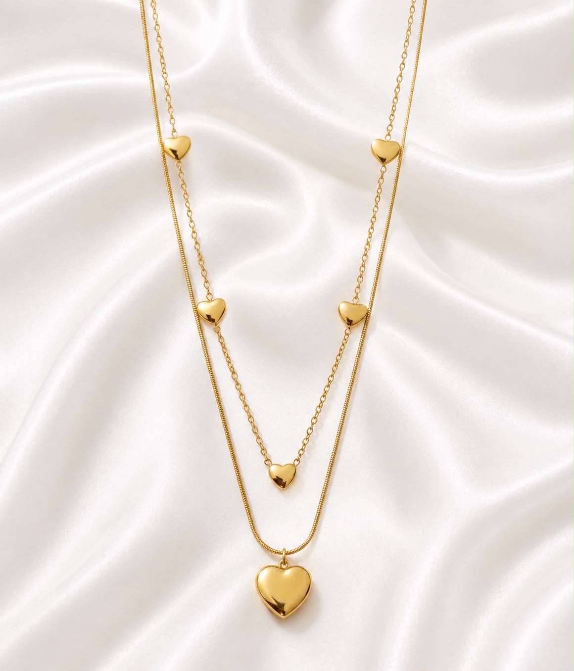 Double-Layer Heart Necklace