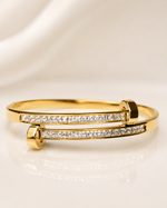 Golden Crystal Nail Bracelet