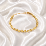 Golden Sunburst Link Anklet