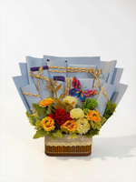 Butterfly Floral Treat Gift Basket