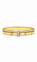Radiant Solitaire Crystal Bangle