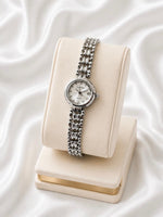 Silver Elegance Crystal Quartz Watch