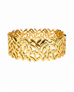 Golden Leaf Filigree Cuff Bracelet