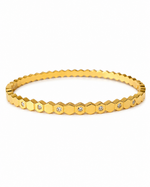Hexa Spark Gold Bangle