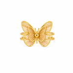 Golden Butterfly Adjustable Ring