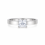 Silver Radiance Princess Solitaire Ring
