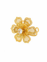 Aurora Bloom Crystal Floral Ring