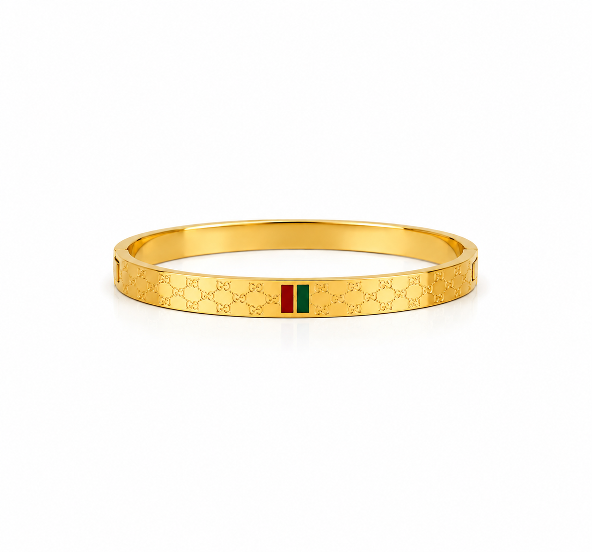 Signature Stripe Gold Bangle