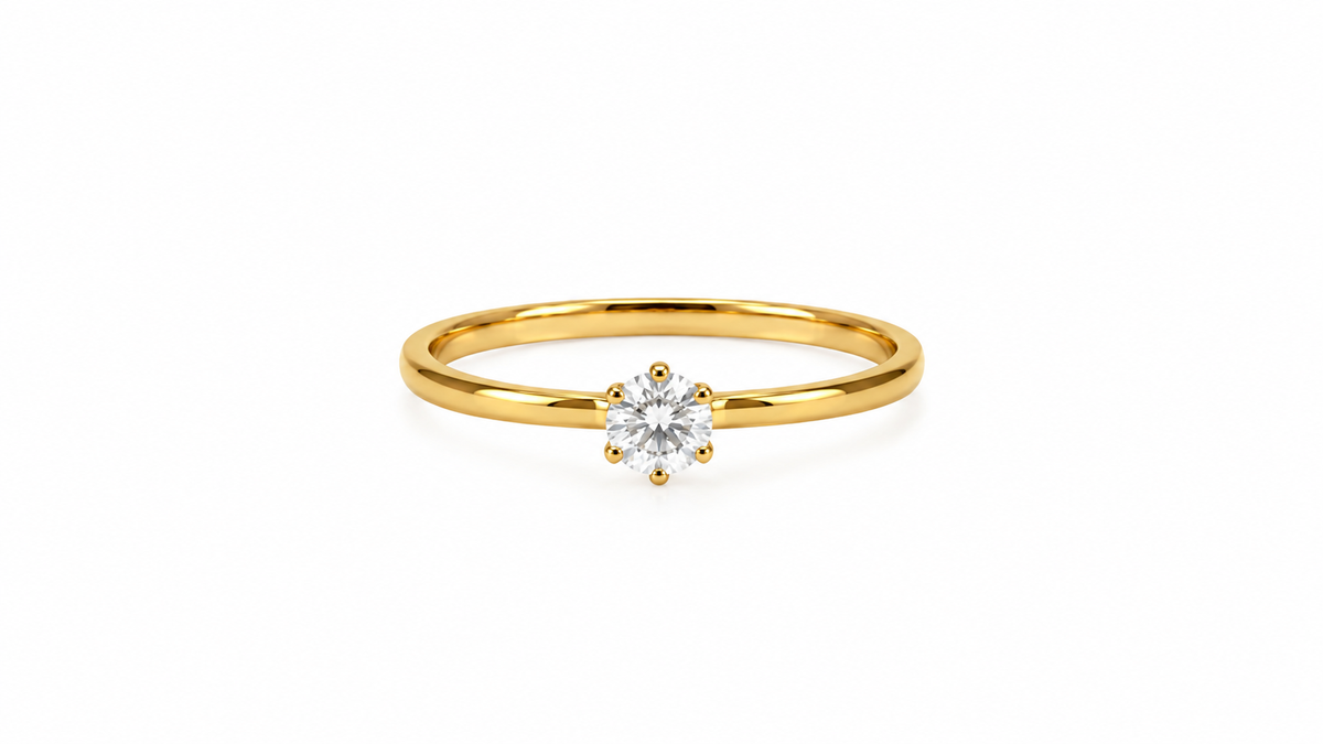 Luna Solitaire Ring