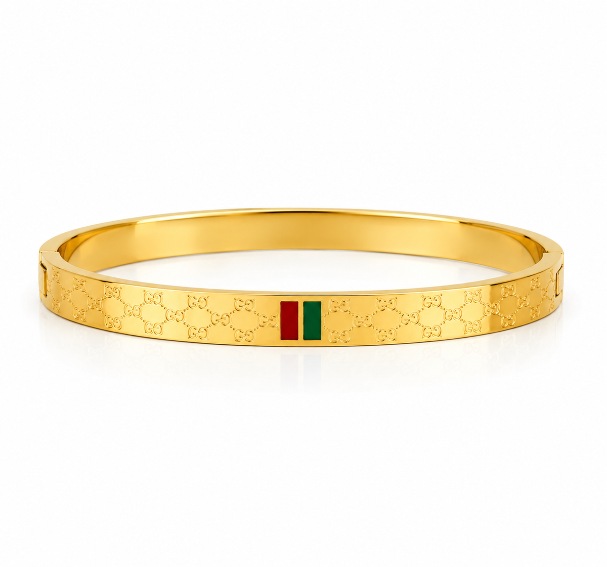 Signature Stripe Gold Bangle