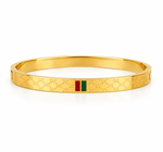 Signature Stripe Gold Bangle