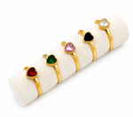 Heart Charm Ring Collection