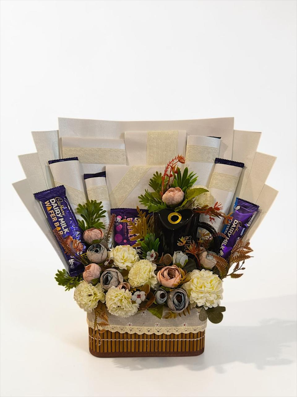 Midnight Bloom Chocolate Mug Gift Basket