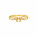 Golden Bow Sparkle Ring