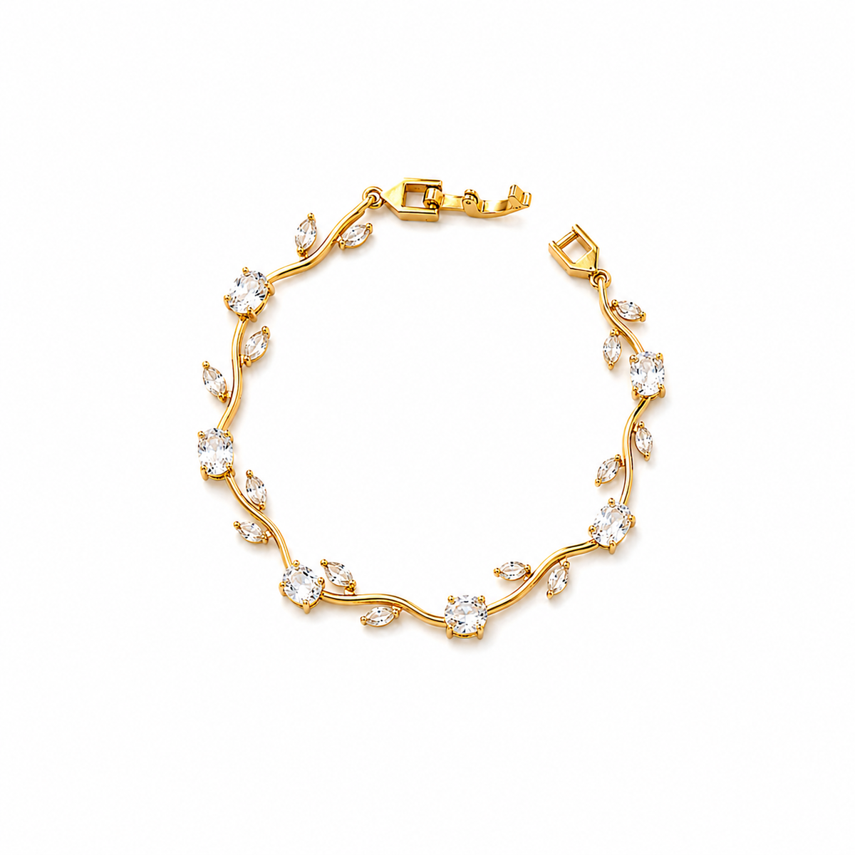 Tulip-Crystal Vine Bracelet
