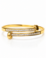 Golden Crystal Nail Bracelet